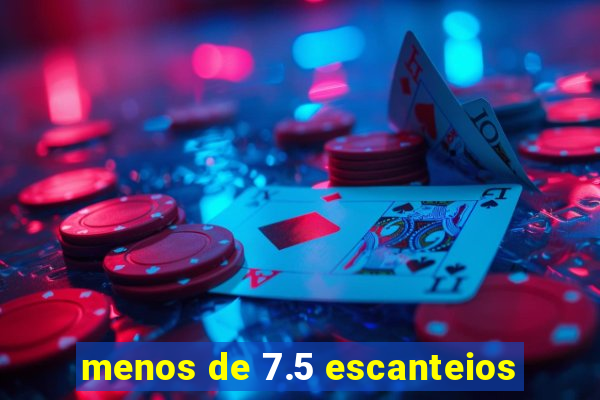 menos de 7.5 escanteios